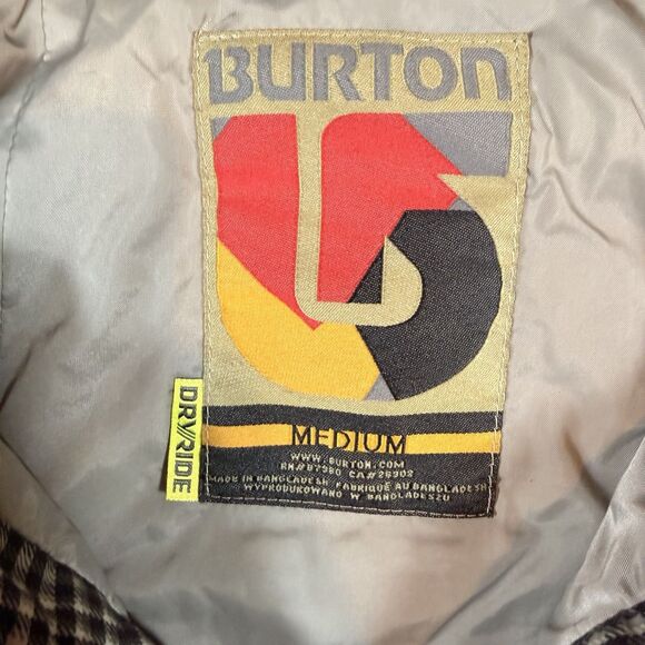 Burton MB Arctic Dry Ride Snowboard SKI Multicolor Jacket Plaid Mens Medium - Picture 4 of 11